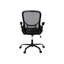 Chaise de bureau ergonomique avec filet noir, hauteur réglable, fonction d'inclinaison, pivotement à 360 degrés, rabattable pour l'espace de travail