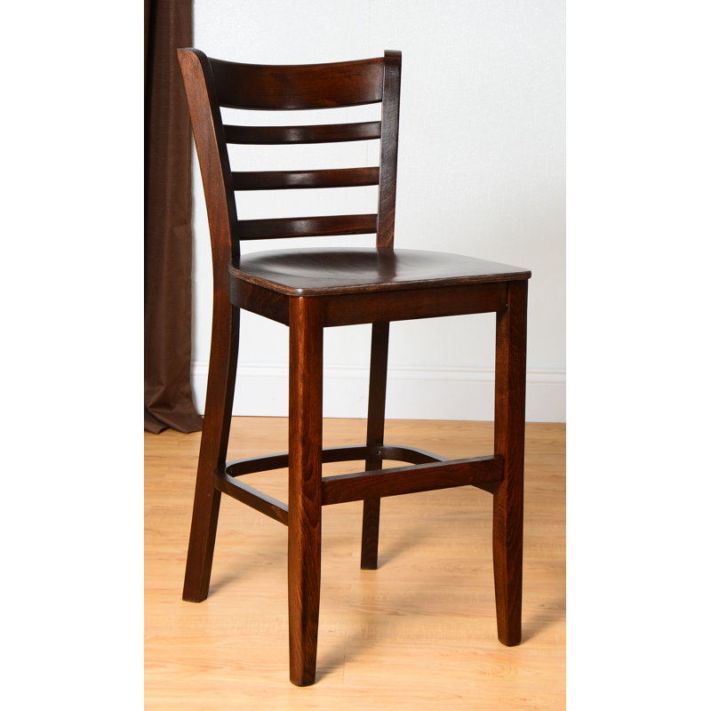 Likens Solid Wood Counter Stool, Walnut