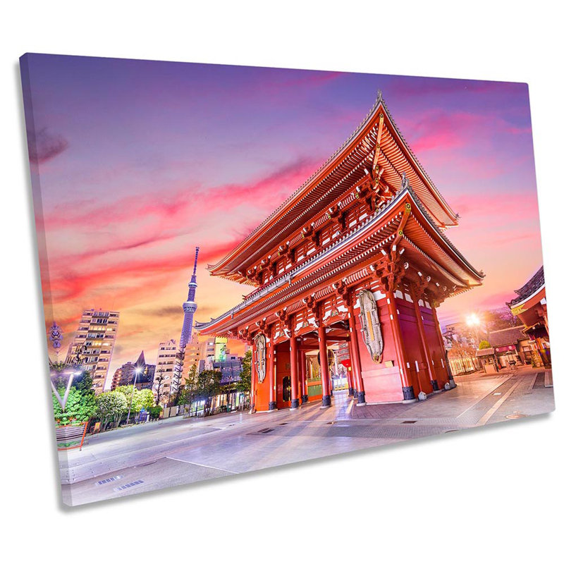 Temple Gate Tokyo Japan Framed - Wrapped Canvas Print, 30.5cm H x 45.7cm W x 2cm D