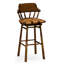 Country Farmhouse Upholstered Stool with Solid Wood Frame-48485485
