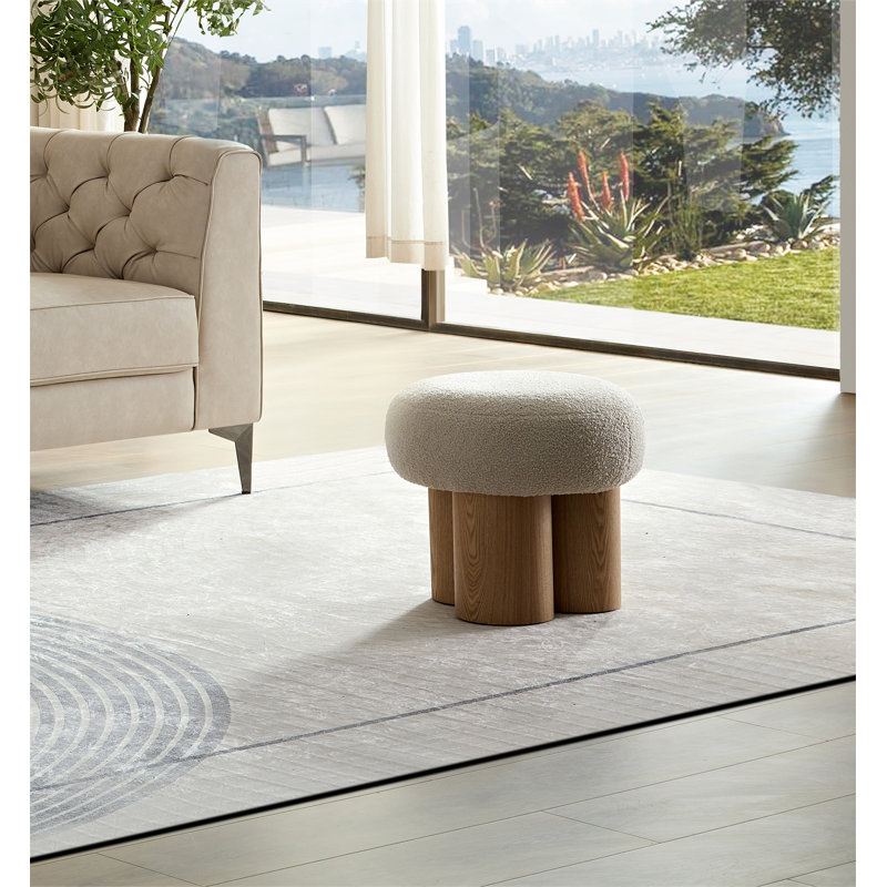 Medelyn Upholstered Ottoman, Brown, Gray