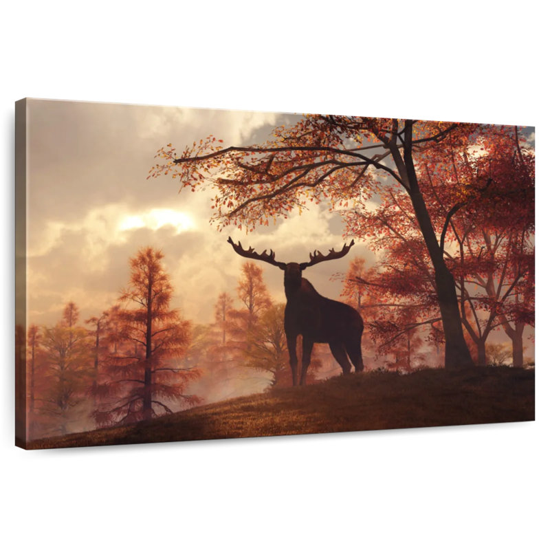 Brampt Autumn Moose, 34" H x 51" W