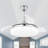 Zamorion 3-Blade LED Ceiling Fan with Remote Control and Light Kit Included. Six Speeds-2000330267