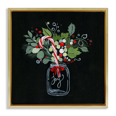 Joy Joy Cane Jar, art de la giclée encadrée par Janet Tava