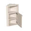 Armoire de rangement en coin Farmhouse avec porte de grange en rotin et tablette réglable