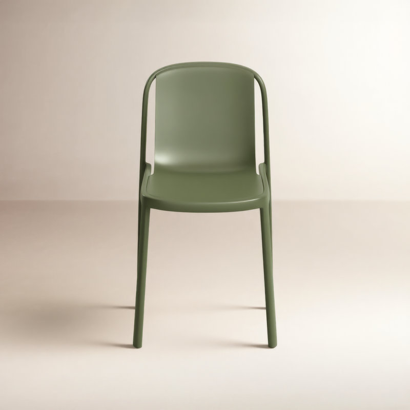 Decade 18'' H Stacking Side Chair, Green
