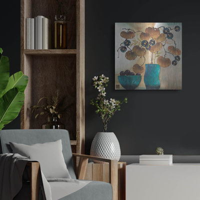 Red Barrel Studio® «Raku Bowl And Vase» par Margaret Hughlock, art mural en métal