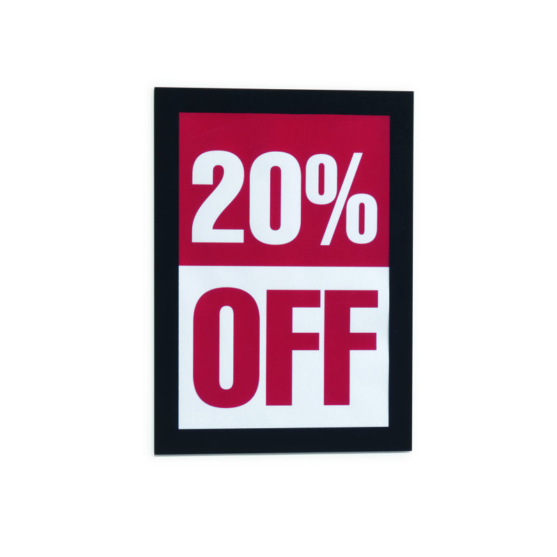 Porte-affiche magnétique noir Duraframe de 5,5 po x 8,5 po Durable