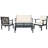 Cogan Acacia 4 - Person Patio Conversation Set with Cushions-128429876