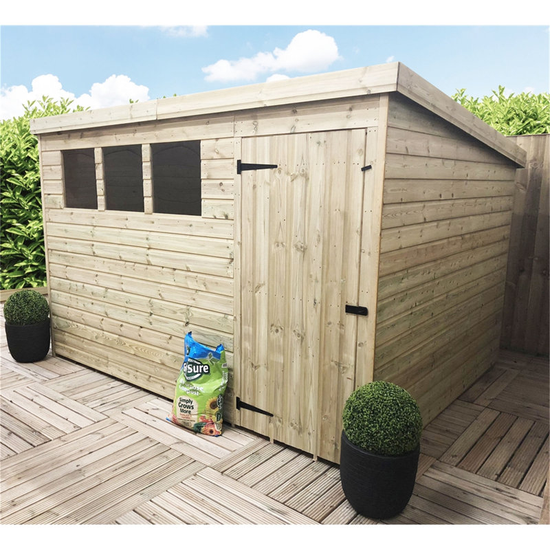 Cassia 10ft. W x 4ft. D Solid Wood Garden Shed