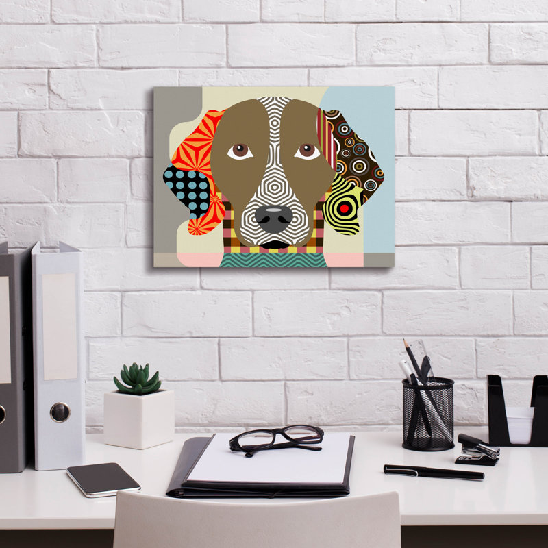 'Weimaraner' by Lanre Adefioye, Canvas Wall Art, 12" H x 16" W x 0.75" D
