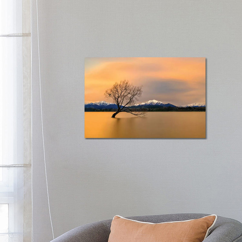 Morning Glow of the Lake Wanaka 1 Piece Wrapped Canvas Wall Art, 66.04 cm H x 45.72 cm W x 1.91 cm D