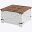 Table basse carrée avec plateau en bois manufacturé-1253018337