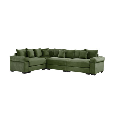  Modular Convertible Sectional Couches With Pillows And Solid Wood Frame