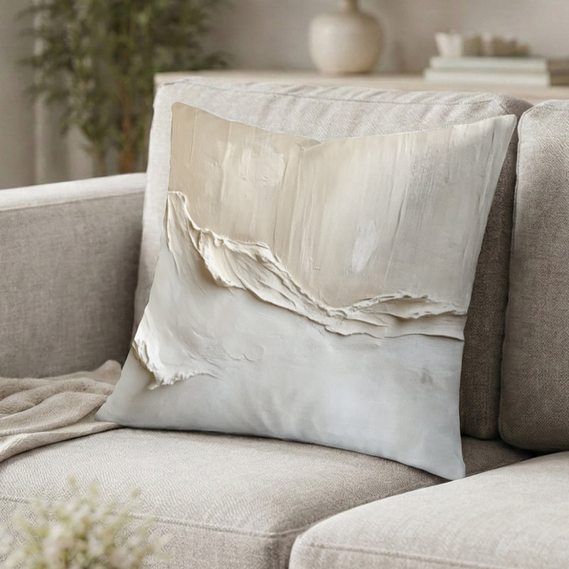 Coussin décoratif Soft Plaster Layers I - imprimé contemporain, H 20 po x l 20 po