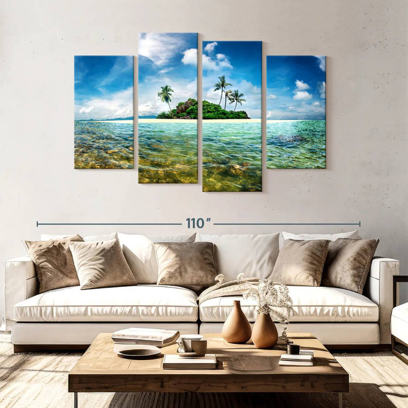 Gillard Exotic Paradise Island, H 54 po x l 84 po