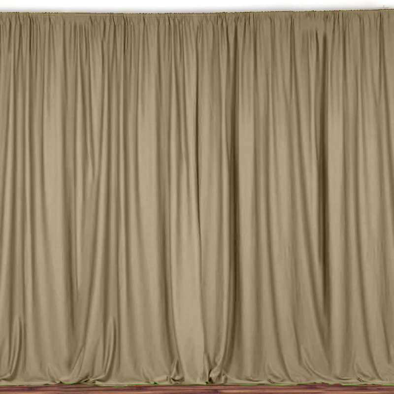Antion Semi Sheer Curtain Single Panel, 56" x 108", Beige
