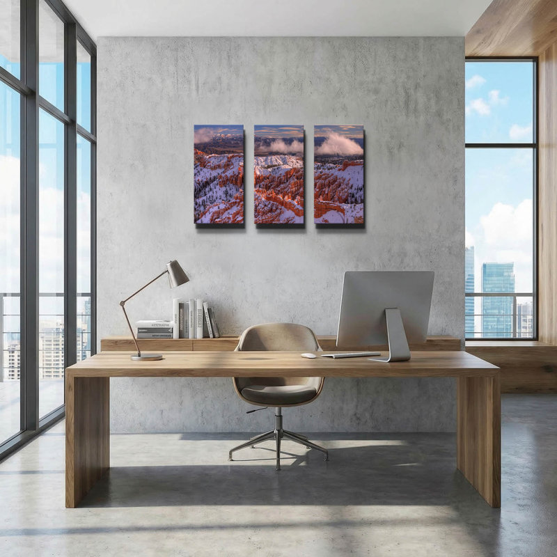 « Pureté brute » de Bill Sherrell, triptyque mural, 91,4 cm x 61 cm, 78 po x 34 po
