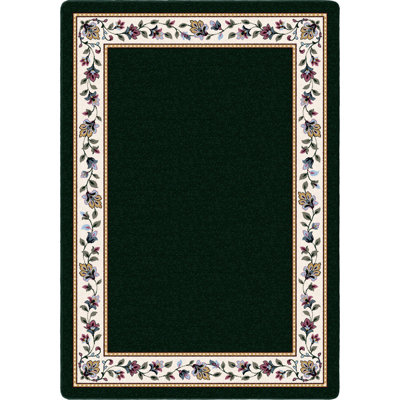 Alminus Symphony Emerald Floral Area Rug