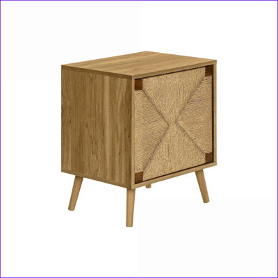 23 Inch Mid-Century Light Walnut Coffee Table for Living Room - Space-Saving with Spacious Storage & Easy Assembly