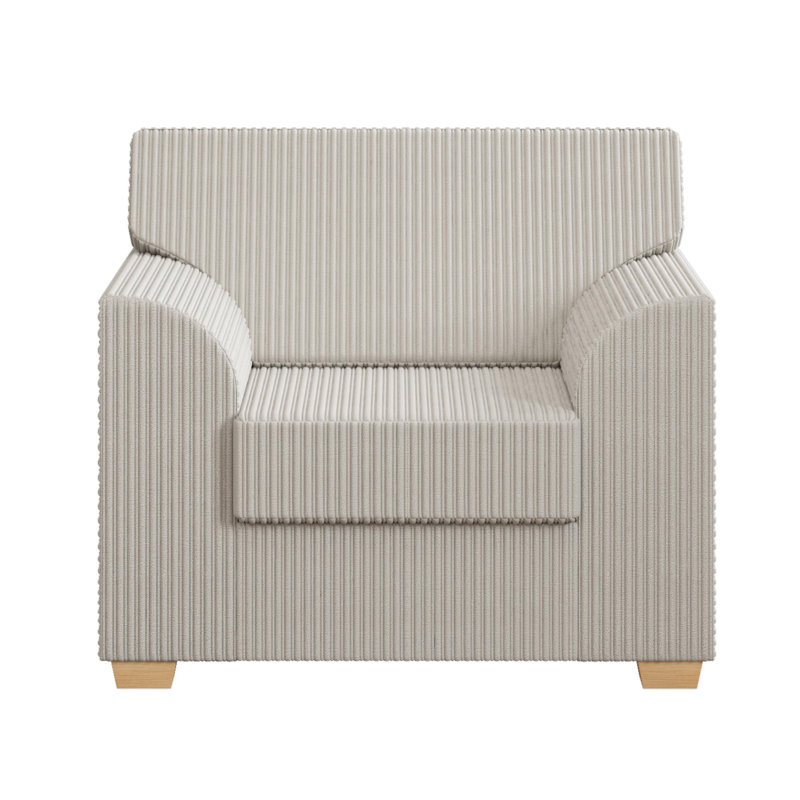 Upholstered Armchair, Stone