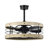 Zulu 25 Inch Cage Imitation Wood Grain Ceiling Fan With Remote