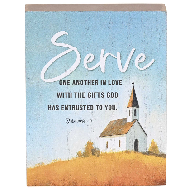 Plaque de table Church Shine Serve 3X4