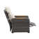3-Piece Patio Recliner Set with Cushions and Table, Weather-Resistant Wicker and Eucalyptus Wood Arms