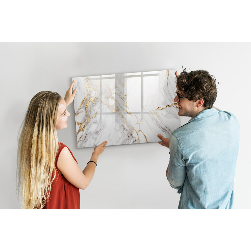 Magnetic Glass Dry Erase Board, 60cm H x 90cm W x 2cm D