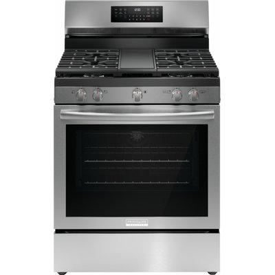 Frigidaire 30"" Rear Control Gas Range With Total Convection -  GCRG3060BF