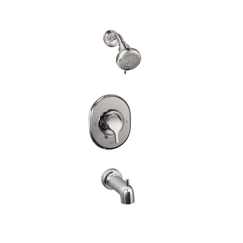 Danika Pressure Balance Tub and Shower Faucet with Lever Handle and Posi-Temp