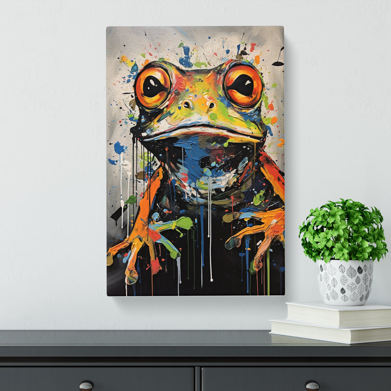 Frog Expressionism No.3 - Print, 50cm H x 35cm W x 3cm D