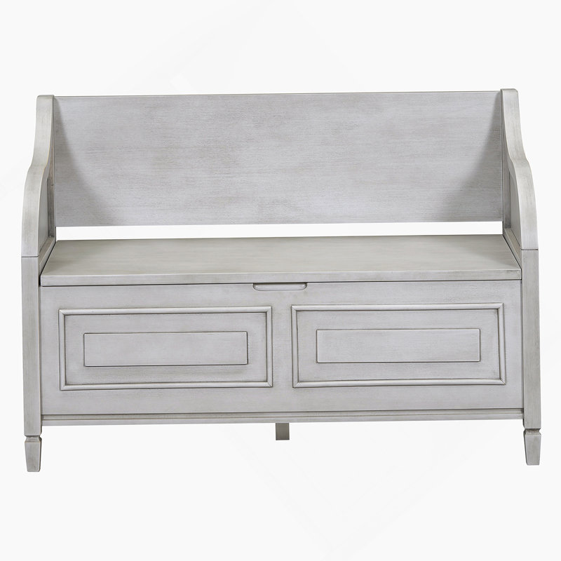 Banc de rangement rustique multifonctionnel (gris délavé), Gris délavé