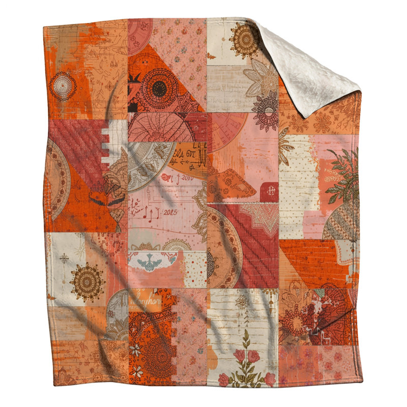Bohemian Patchwork Pattern Blankets, 60in W x 80in H