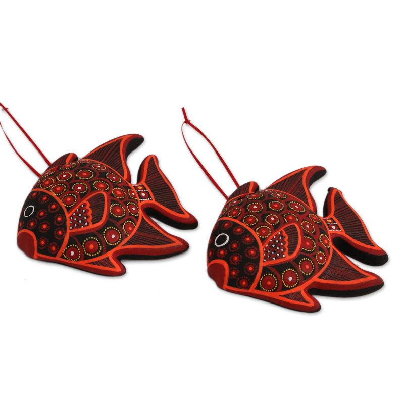 Figurine décorative à pendre en céramique Fish