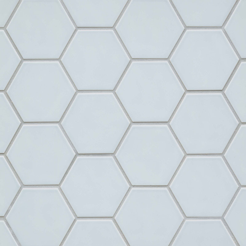 Carreau de céramique 4 po x 5 po Hedron, Bleu ciel