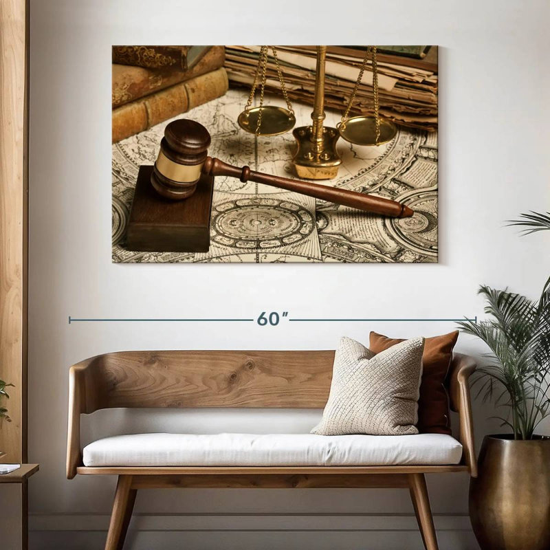 Alcaraz Vintage Justice Concept, H 32 po x l 48 po