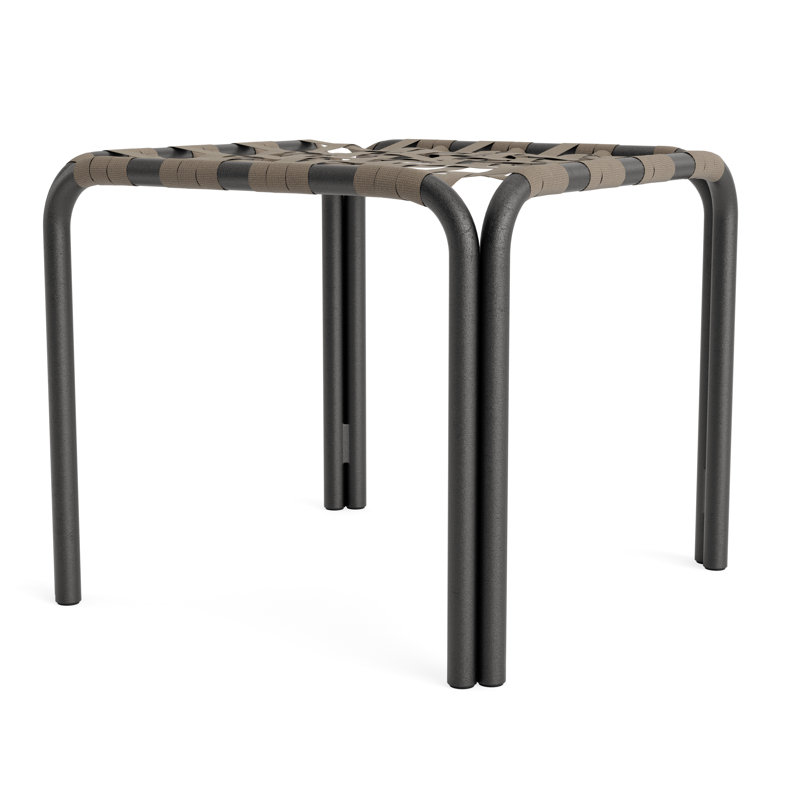 Kantan Outdoor Square Side Table, Textured Pewter, Mica