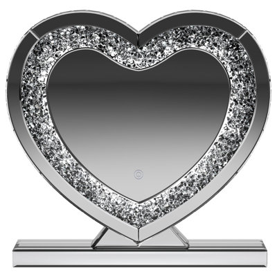 Grand Aesthetic - Miroir de salle de bain en forme de cœur Alkire - argent
