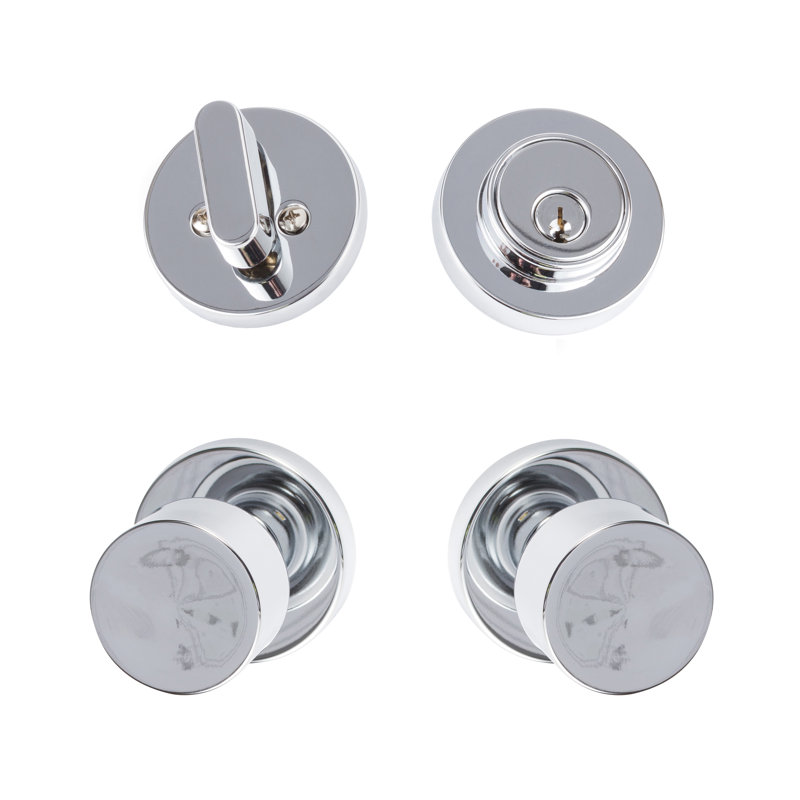 Ensemble de boutons de passage Bergen, Chrome poli