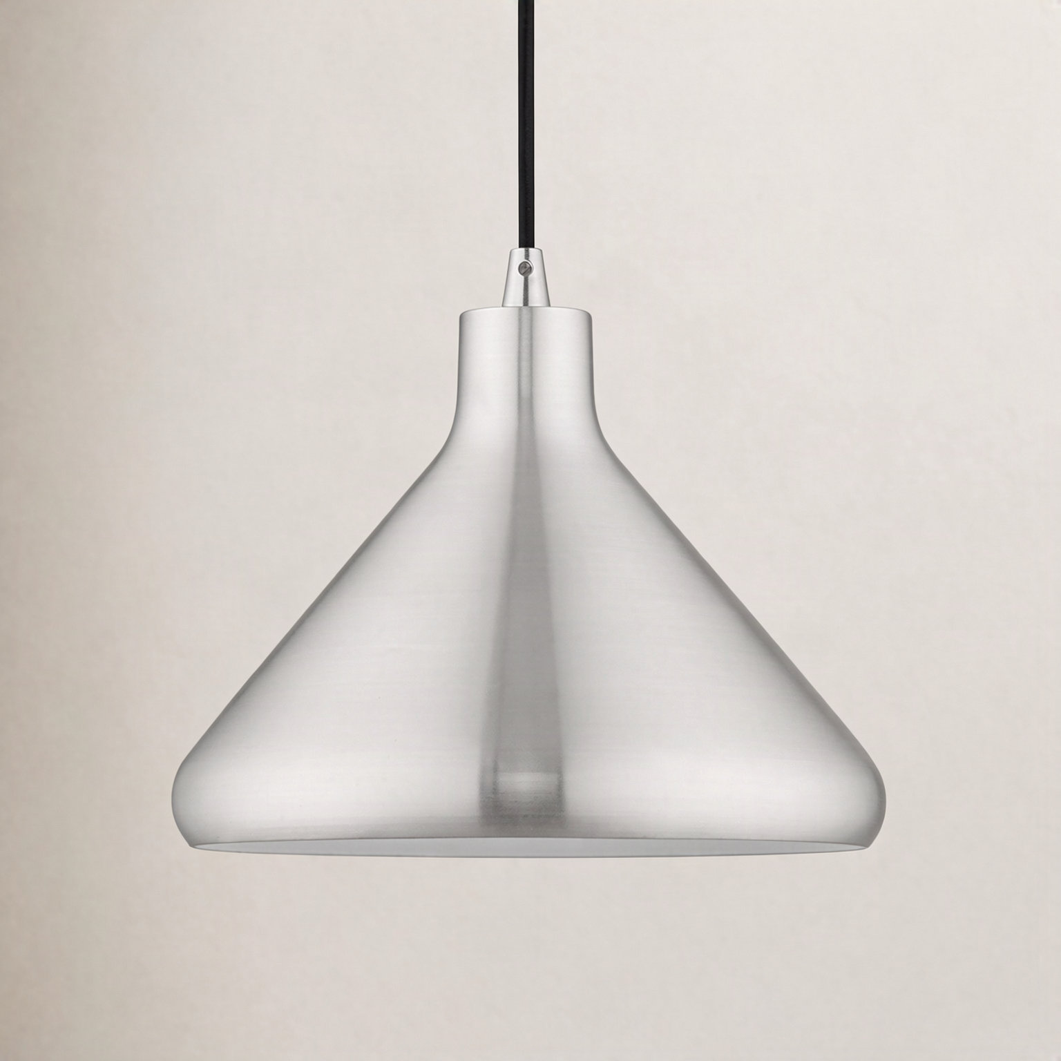 Schultz Dimmable Dome Single Light Pendant, 13" H x 10.5" W x 10.5" D, Brushed Aluminum