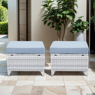 Repose-pieds d'extérieur avec coussin Bonia