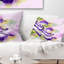 Coussin lombaire en aquarelle de fleurs abstraites
