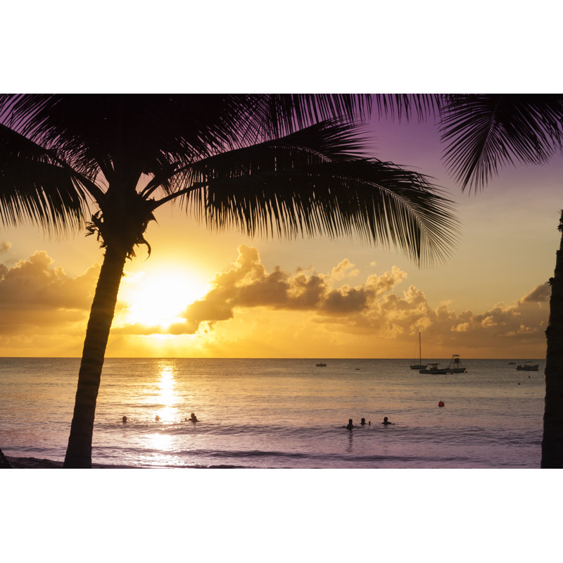 Caribbean Sunset by BrettCharlton - No Frame Art Prints on Canvas, 30cm H x 46cm W