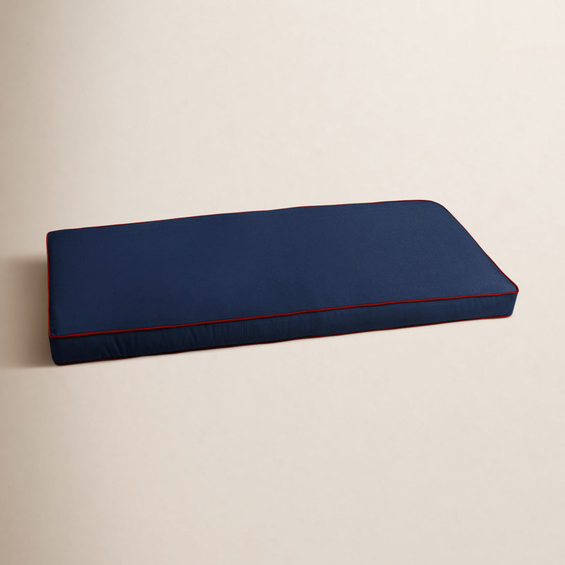 Osprey Outdoor Sunbrella Bench Cushion, 2" H x 60" W x 18" D, Canvas Navy Sunbrella® Canvas