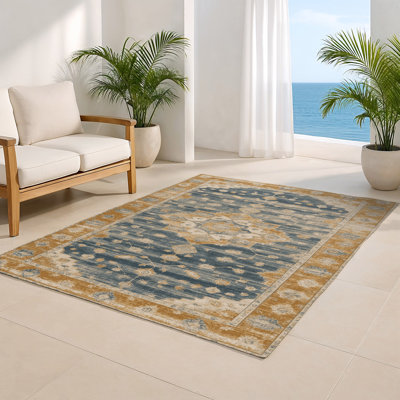 Overdyed Brown Indoor and Outdoor Area Rug