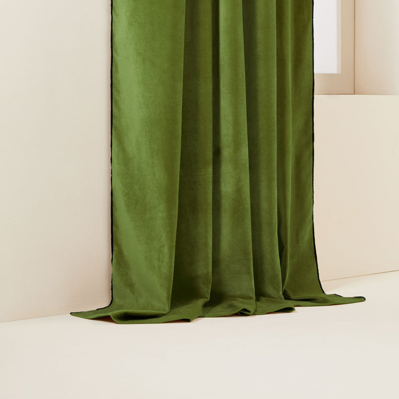 Dario Room Darkening Curtain, 140cm x 280cm, Light Green