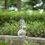 Statue de lapin en ciment crème 5,3 x 4,5 x 12,8 po