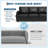 86" Faux Leather Sofa with Pillows, Deep Seat Couch, Black-1202631619