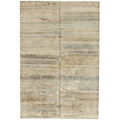 Geo Beach One-of-a-Kind 5'6" X 8'6" Hand Knotted Area Rug